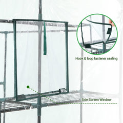 Ohuhu zippered door and side window detail enabling easy access and ventilation
