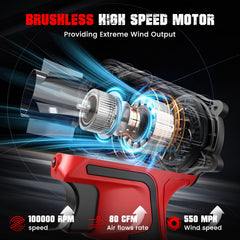 ohyes with Milwaukee-style 18V battery attached demonstrating compatibility benefit