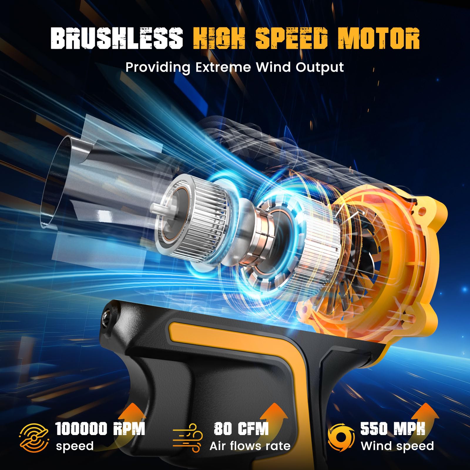 ohyes closeup motor vents showing brushless design for efficient airflow