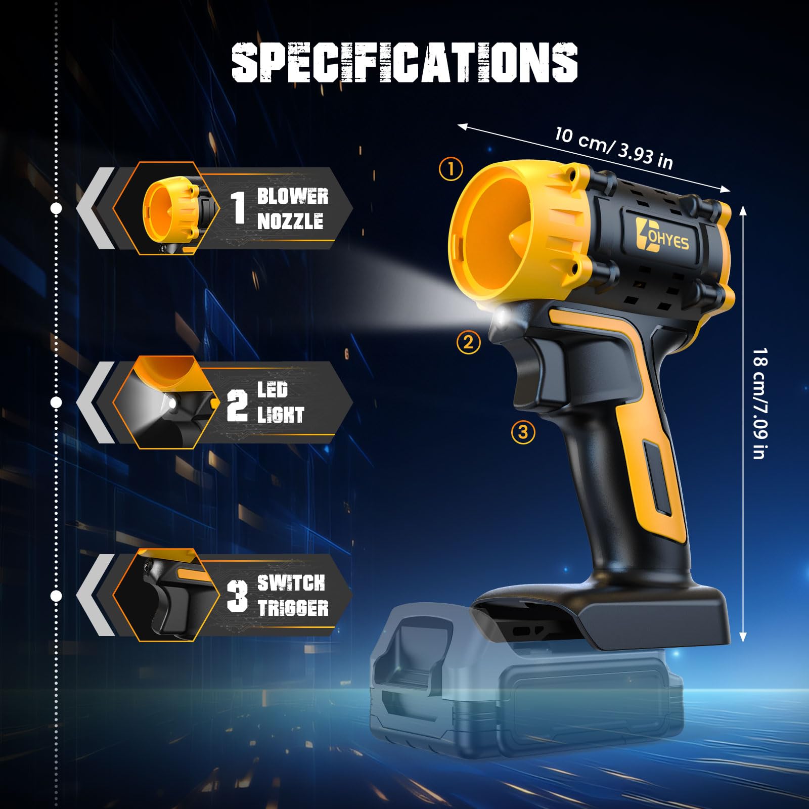 ohyes precision nozzle cleaning keyboard for targeted dust removal