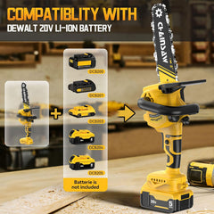 OihPar handheld chainsaw in use trimming lower branch for precise control