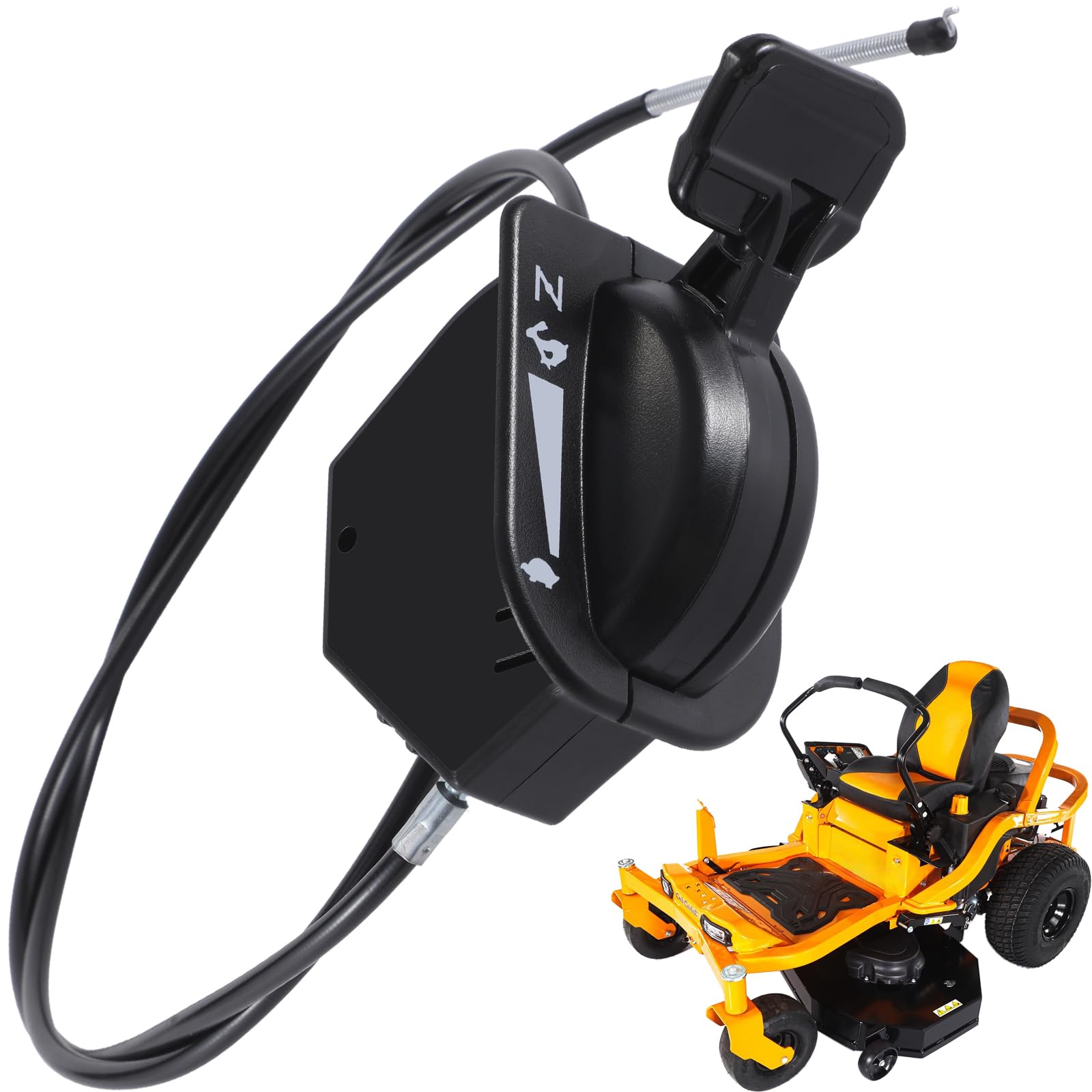 oilutil front packaging showing 51-inch throttle cable and fitment benefit