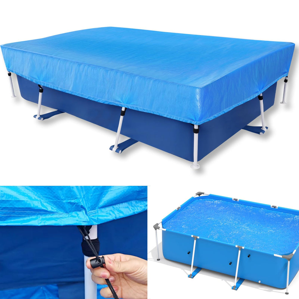OIOYLEY front packaging showing rectangular pool cover and benefits