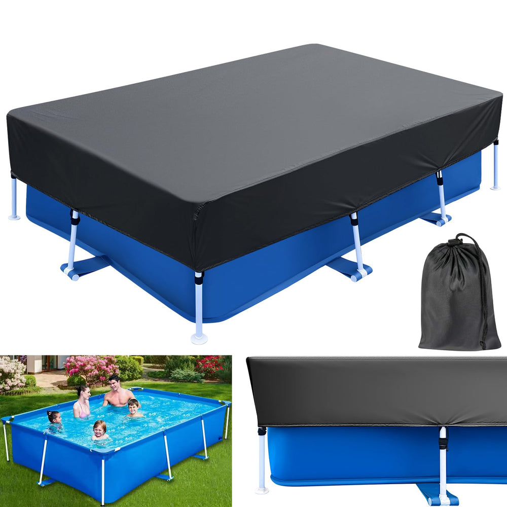 OIOYLEY front view of rectangular pool cover showing full surface protection