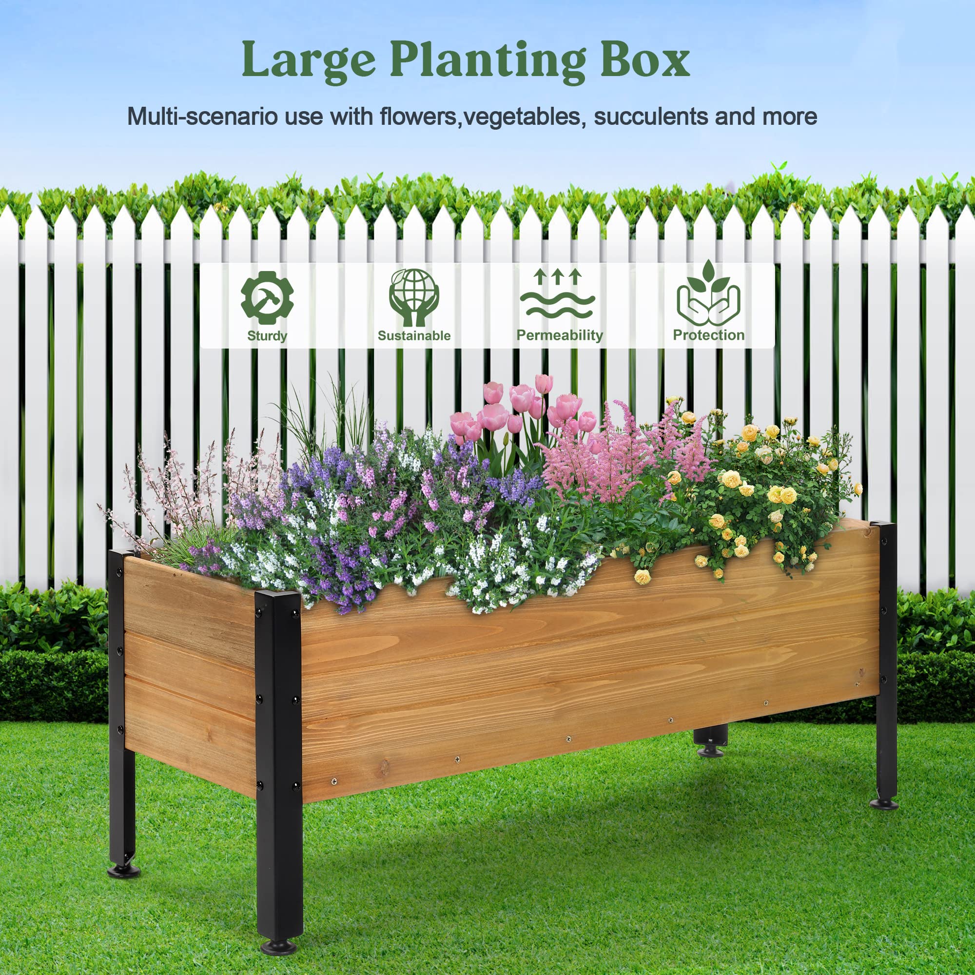 OIPRTGFJ child reaching planter showing accessible low planting height