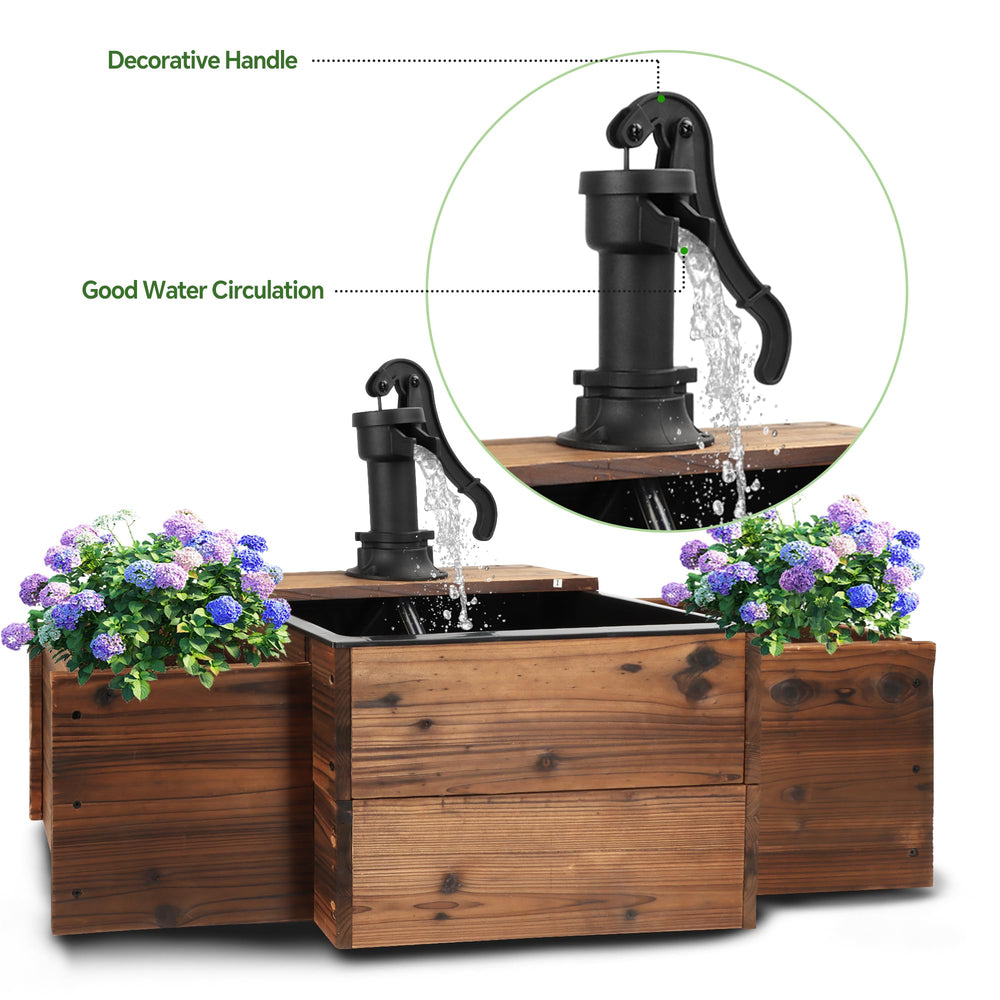 OIPRTGFJ fountain installed in garden setting blending with plants and outdoor decor