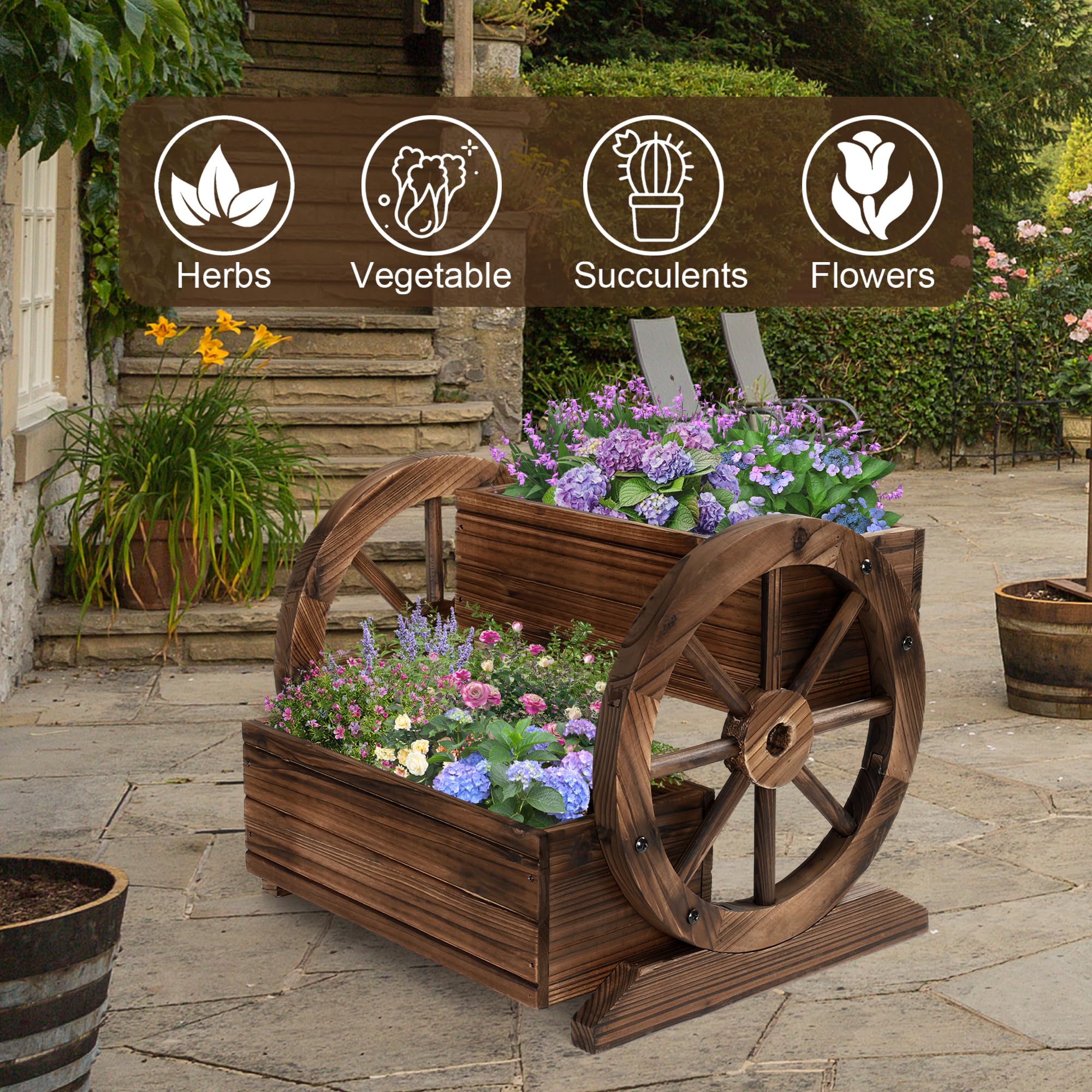 OIPRTGFJ on a balcony with herbs showing practical use in small outdoor spaces