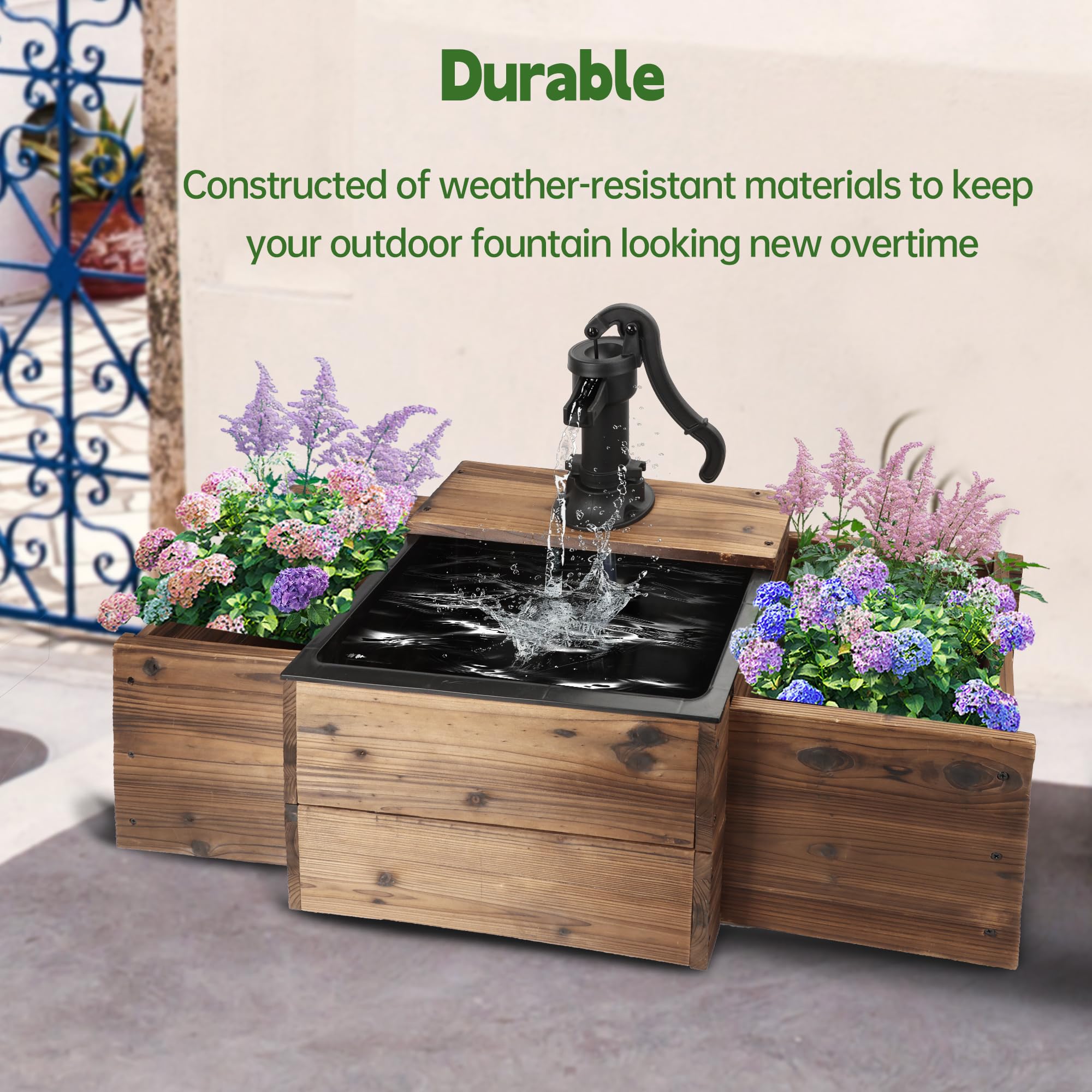OIPRTGFJ cascading water in motion offering soothing outdoor sound