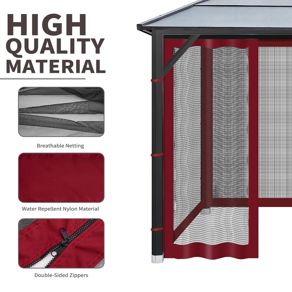 OIPUNSHLE netting installed on gazebo in backyard showing comfortable outdoor use