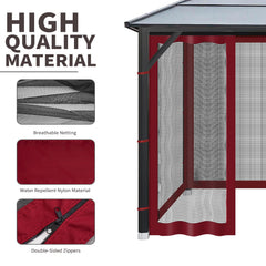 OIPUNSHLE netting installed on gazebo in backyard showing comfortable outdoor use