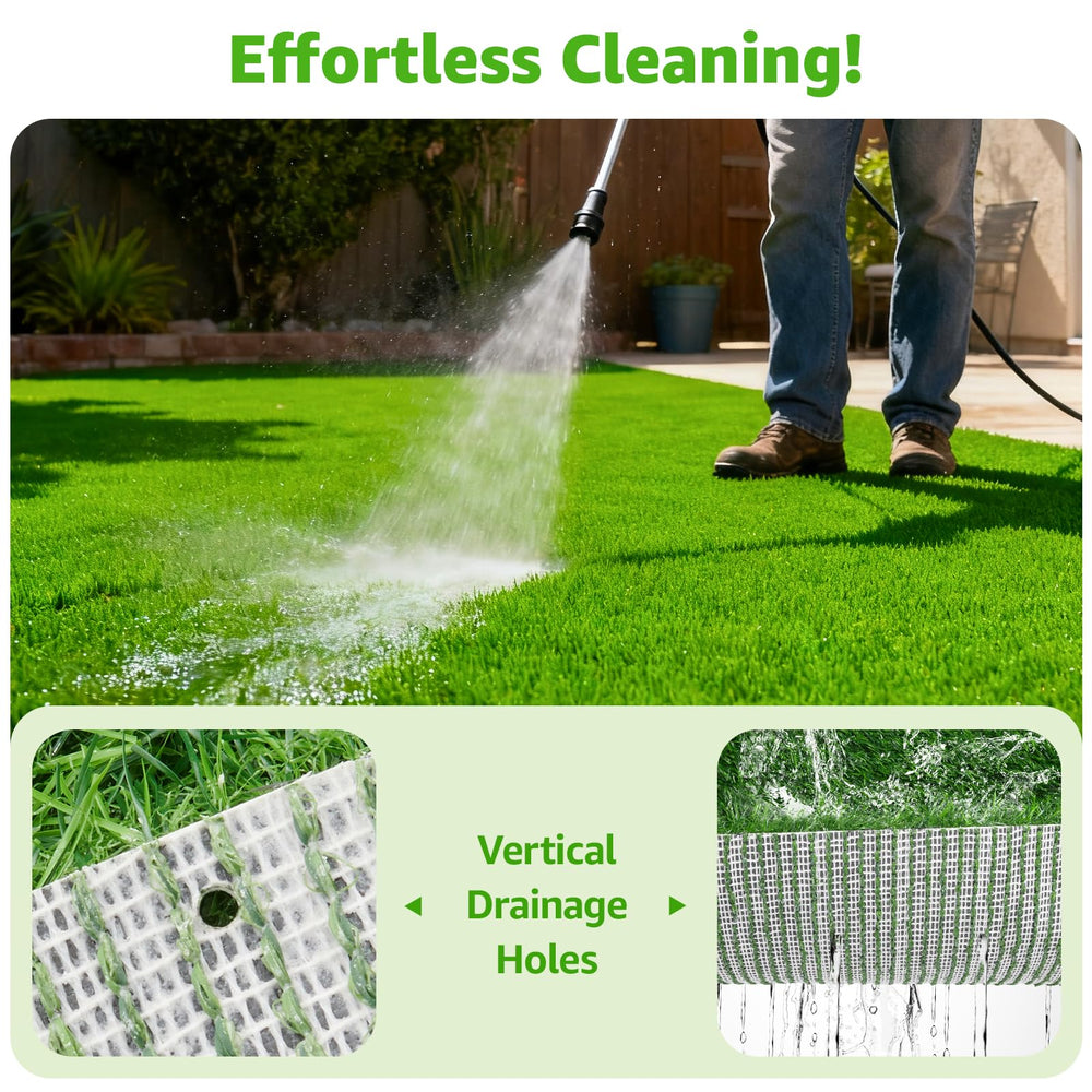 Oiyeefo backing detail with drainage holes for fast water runoff and no puddles