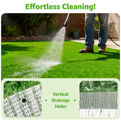Oiyeefo backing detail with drainage holes for fast water runoff and no puddles