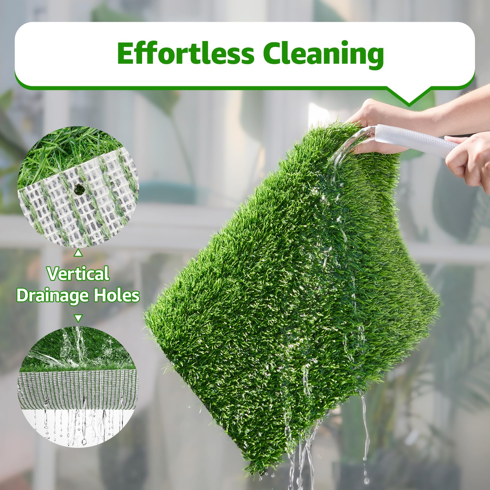 Oiyeefo drainage holes detail illustrating quick liquid flow and easier cleaning
