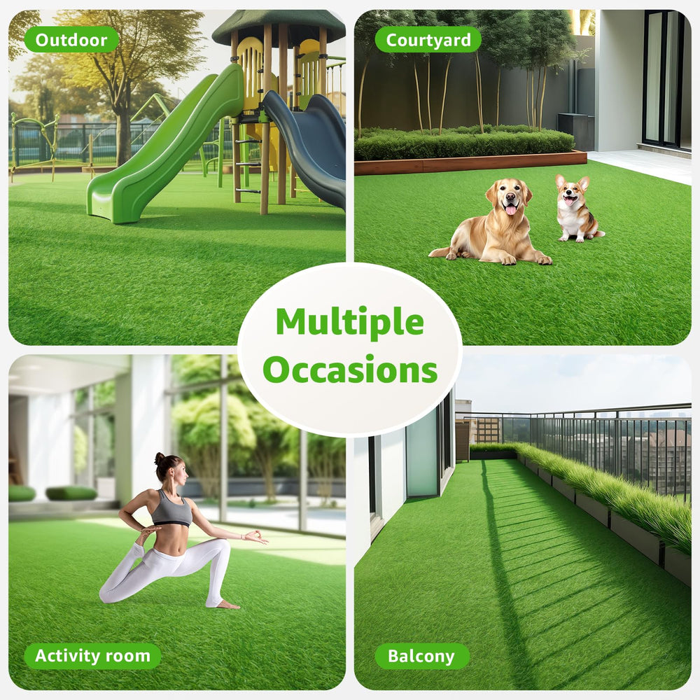 Oiyeefo turf used as pet play area demonstrating easy cleanup and odor control