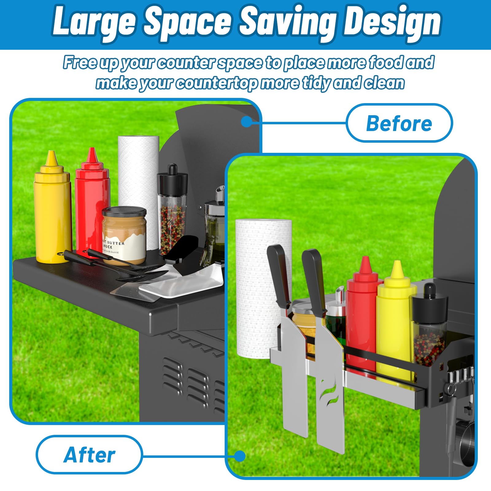 Oiyue magnetic strip holding spatula and scraper securely for quick tool access benefit