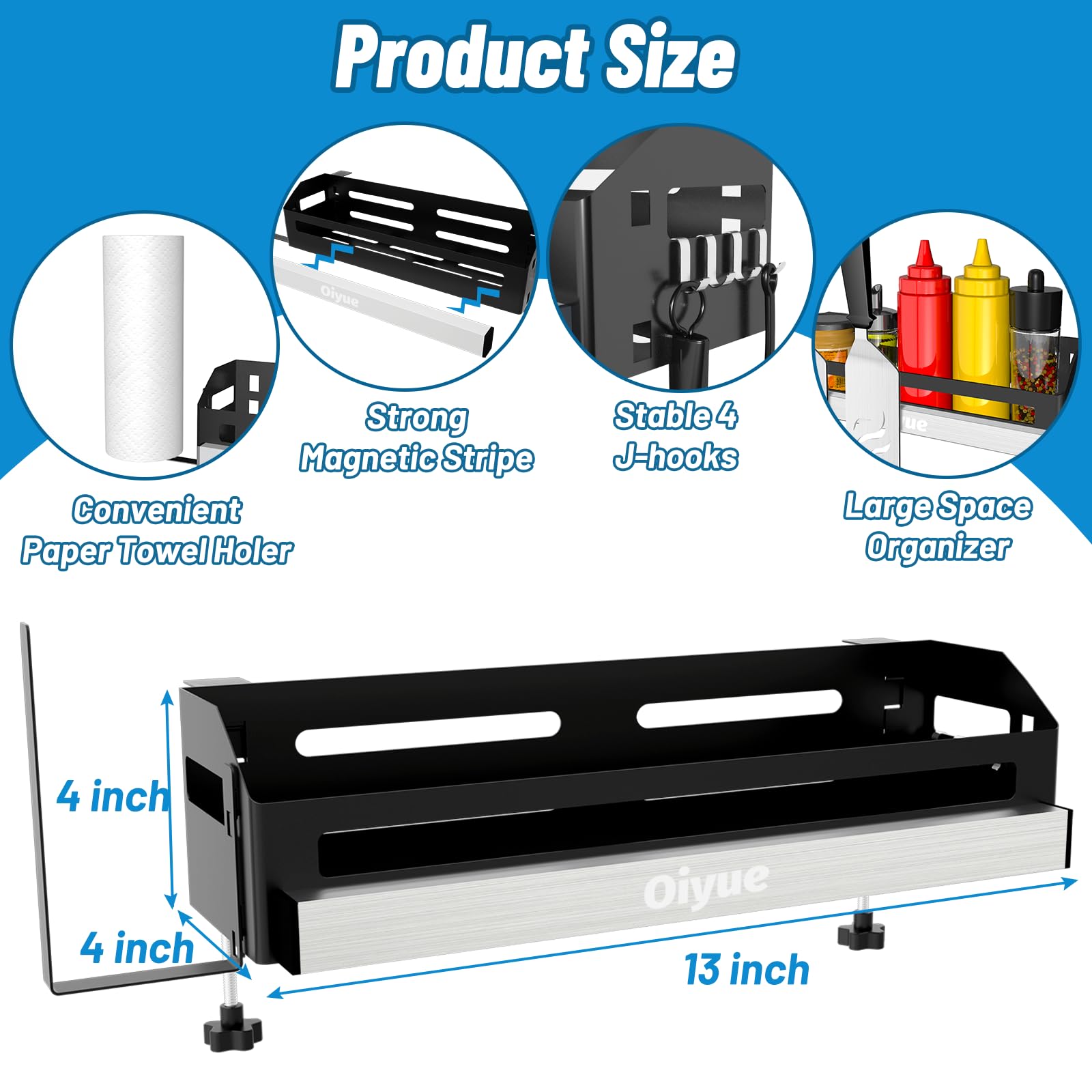 Oiyue mesh shelf close-up showing ventilated design that resists grease and speeds drying