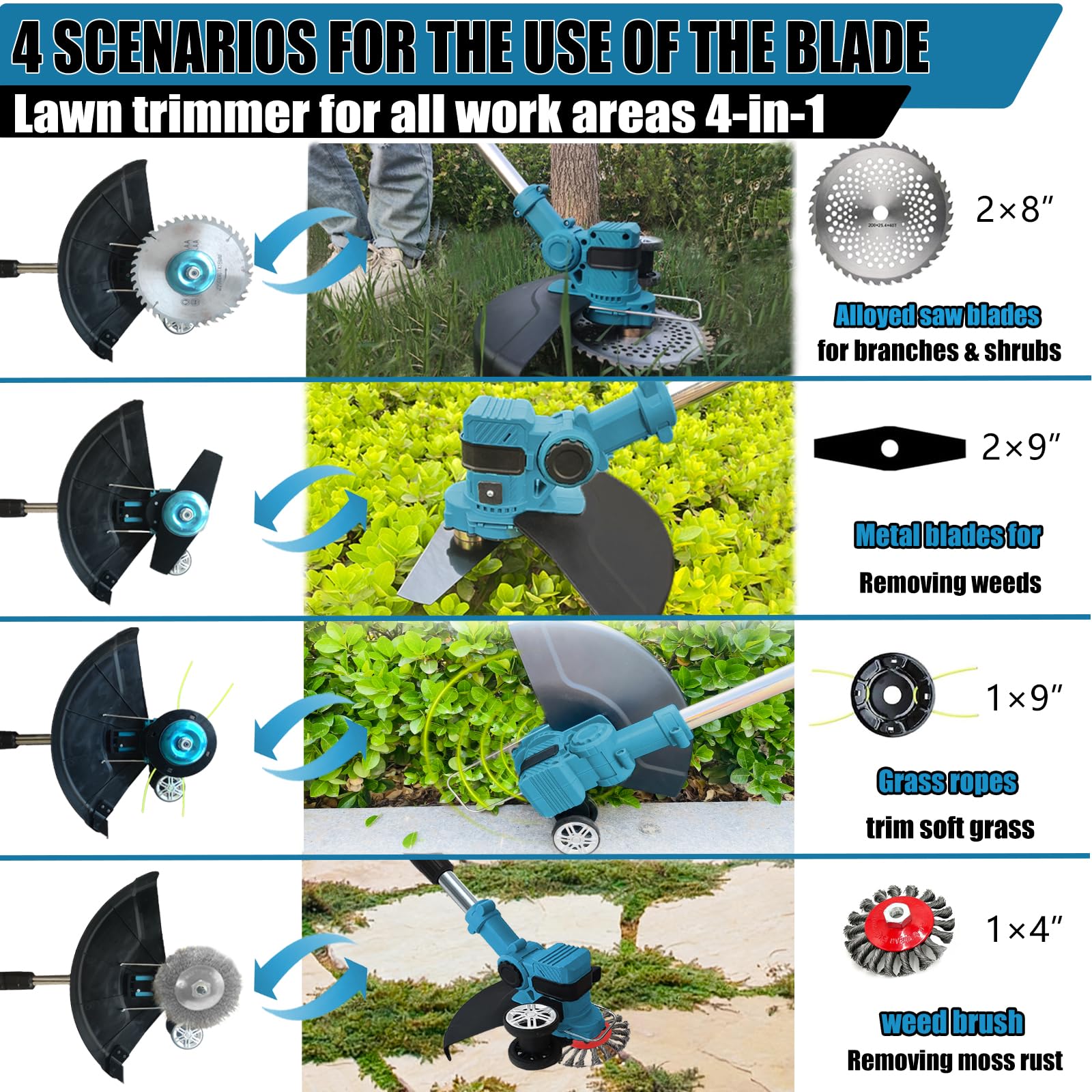 OJFAON circular saw blade cutting woody brush showing aggressive clearance benefit