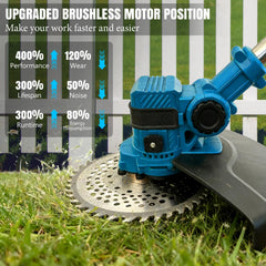 OJFAON nylon trimmer line head detail for precise lawn edging and gentle trimming