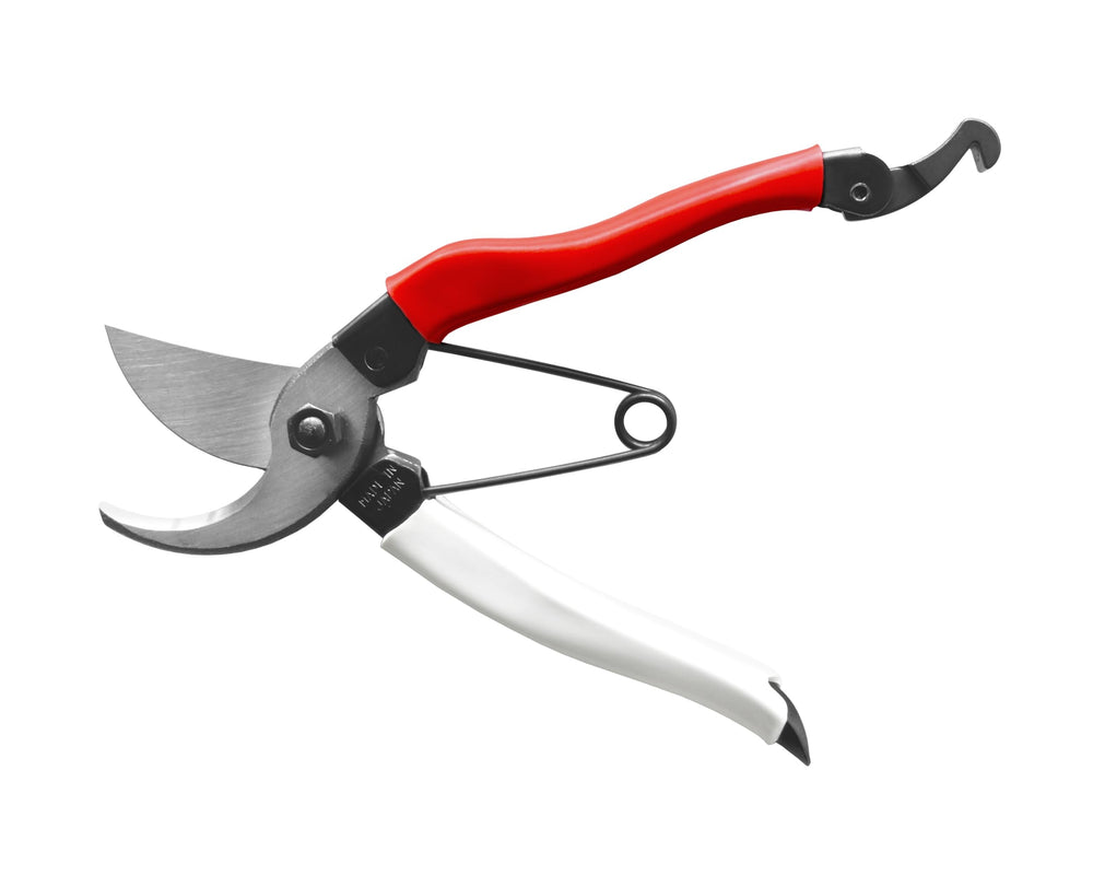 Okatsune 103 front view showing full pruner and compact profile for precision