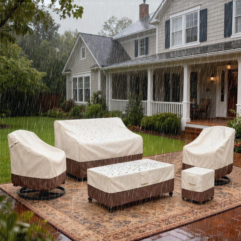 okcool beige and brown cover color contrast that complements patios