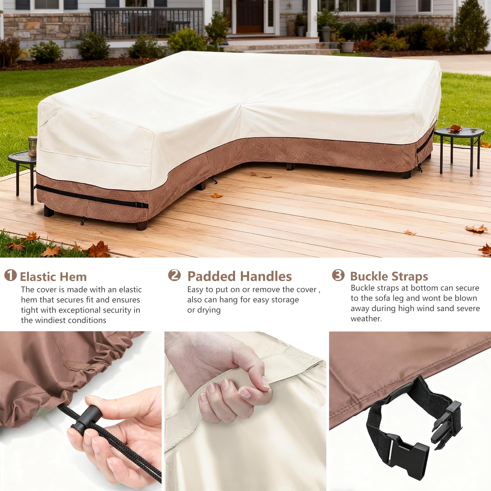 okcool click strap fastening securing cover to sofa leg against wind