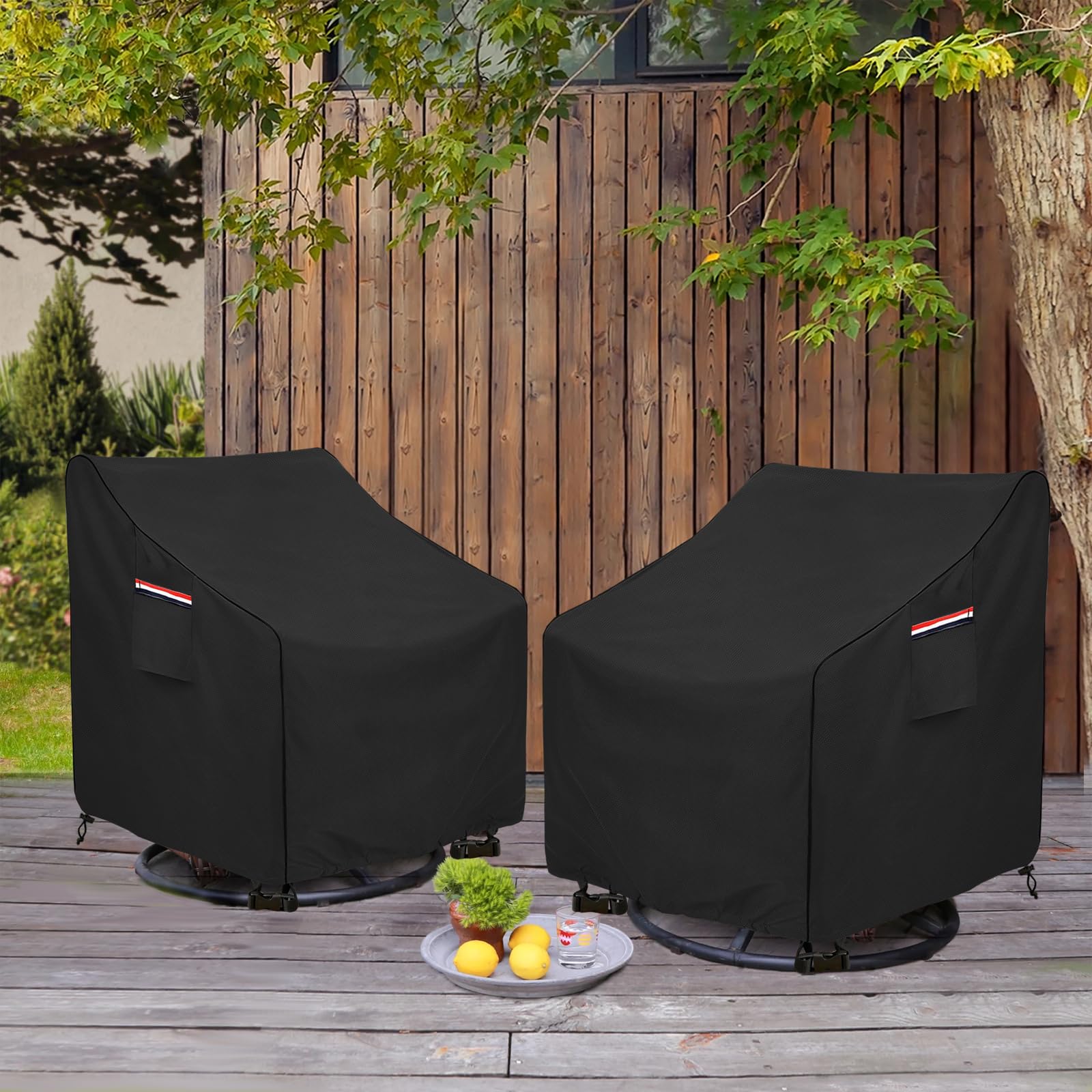 okcool covered patio lounge chair in backyard protecting from rain and dirt