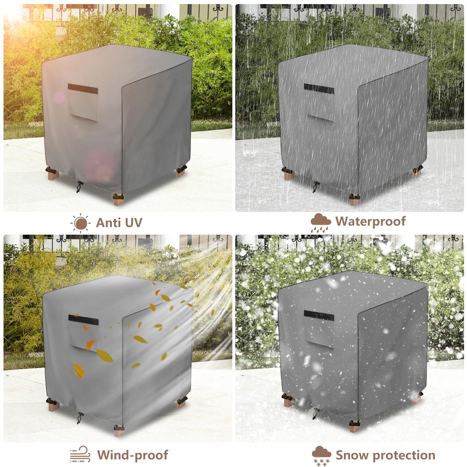 okcool folded cover stored in included bag for compact storage and easy transport
