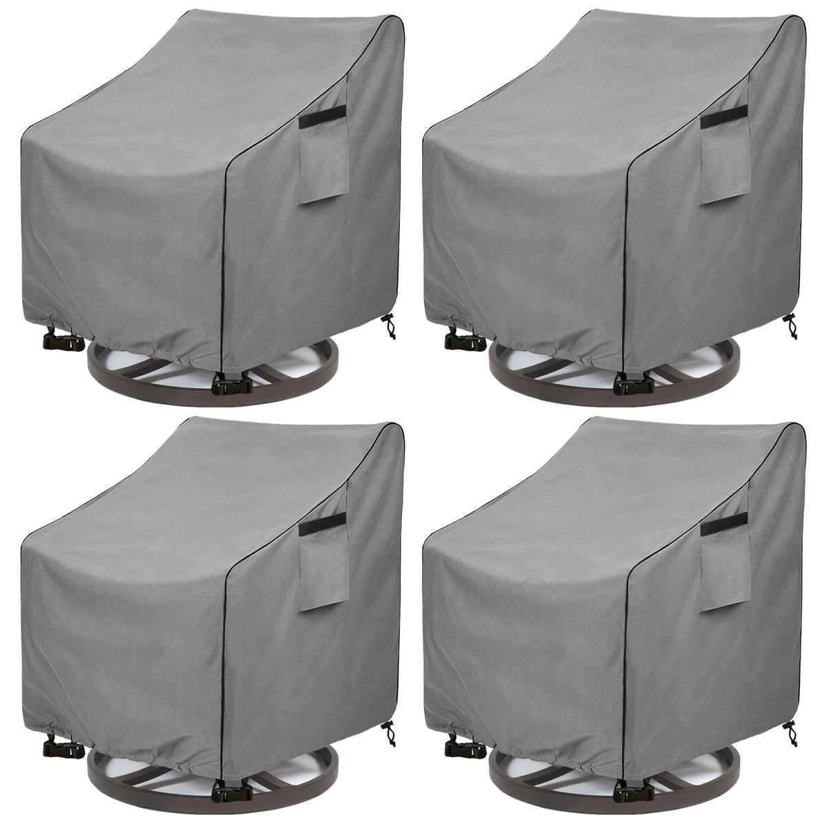 okcool front view of four grey covers showing fit and protection