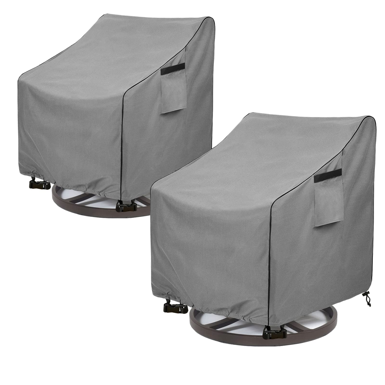okcool front view of cover protecting a patio lounge chair, weather protection benefit