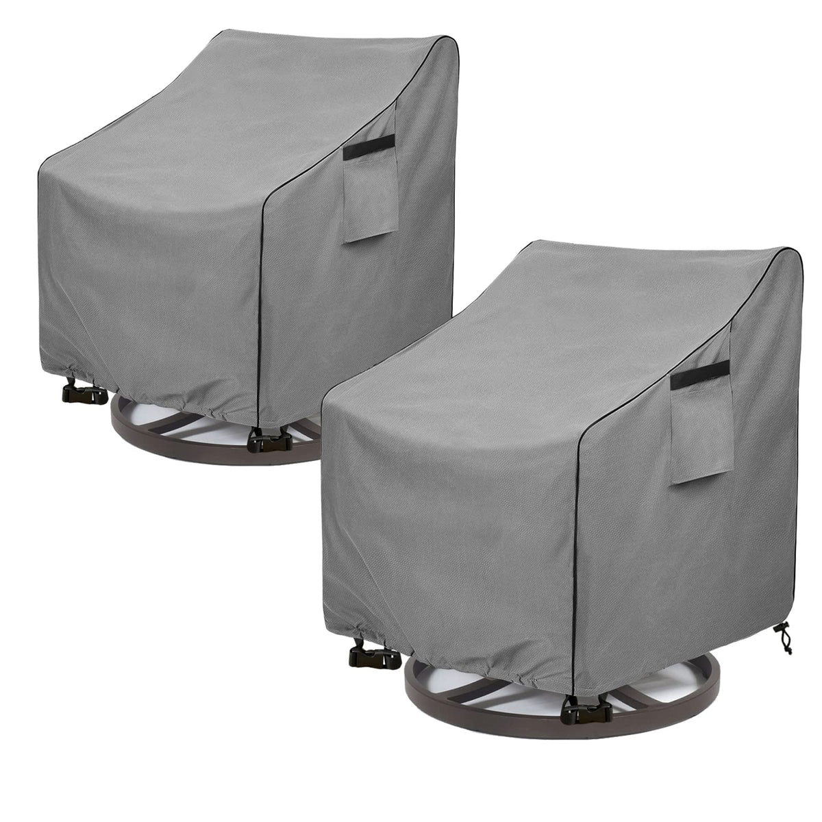 okcool front view of cover protecting a patio lounge chair, weather protection benefit