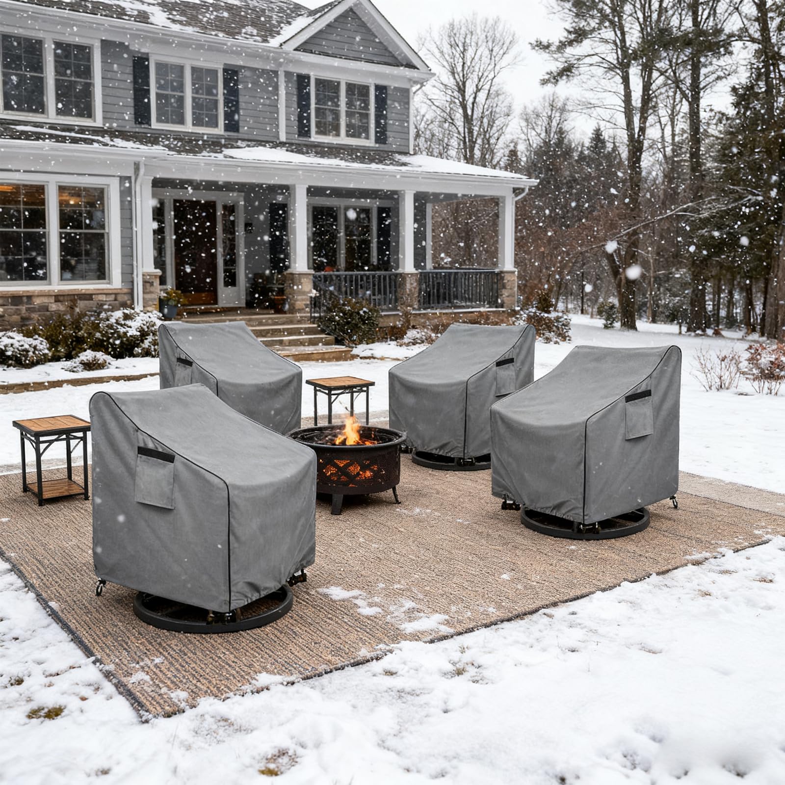 okcool folded covers and storage bag for compact offseason storage