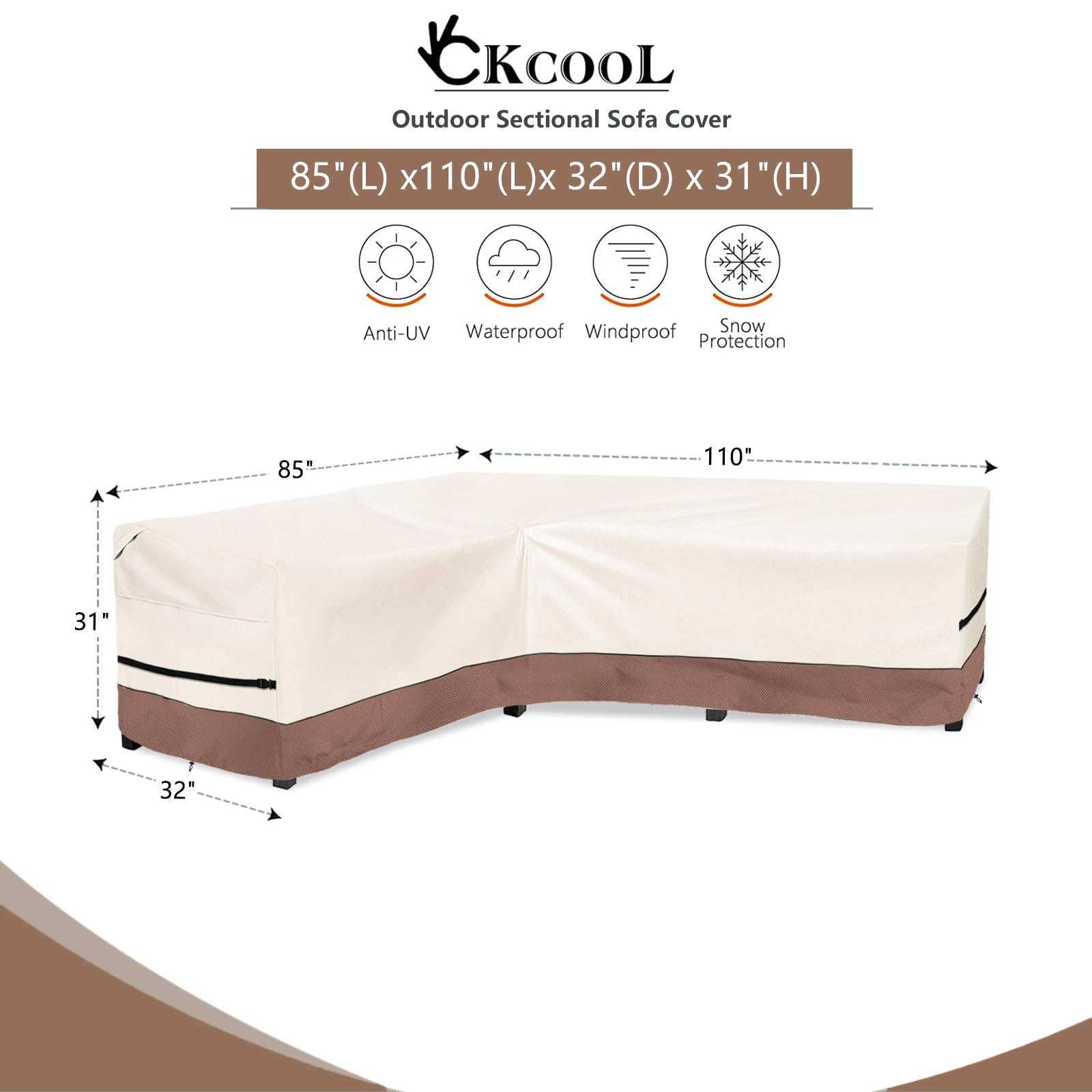 okcool close-up of water-repellent fabric texture for durable weather protection