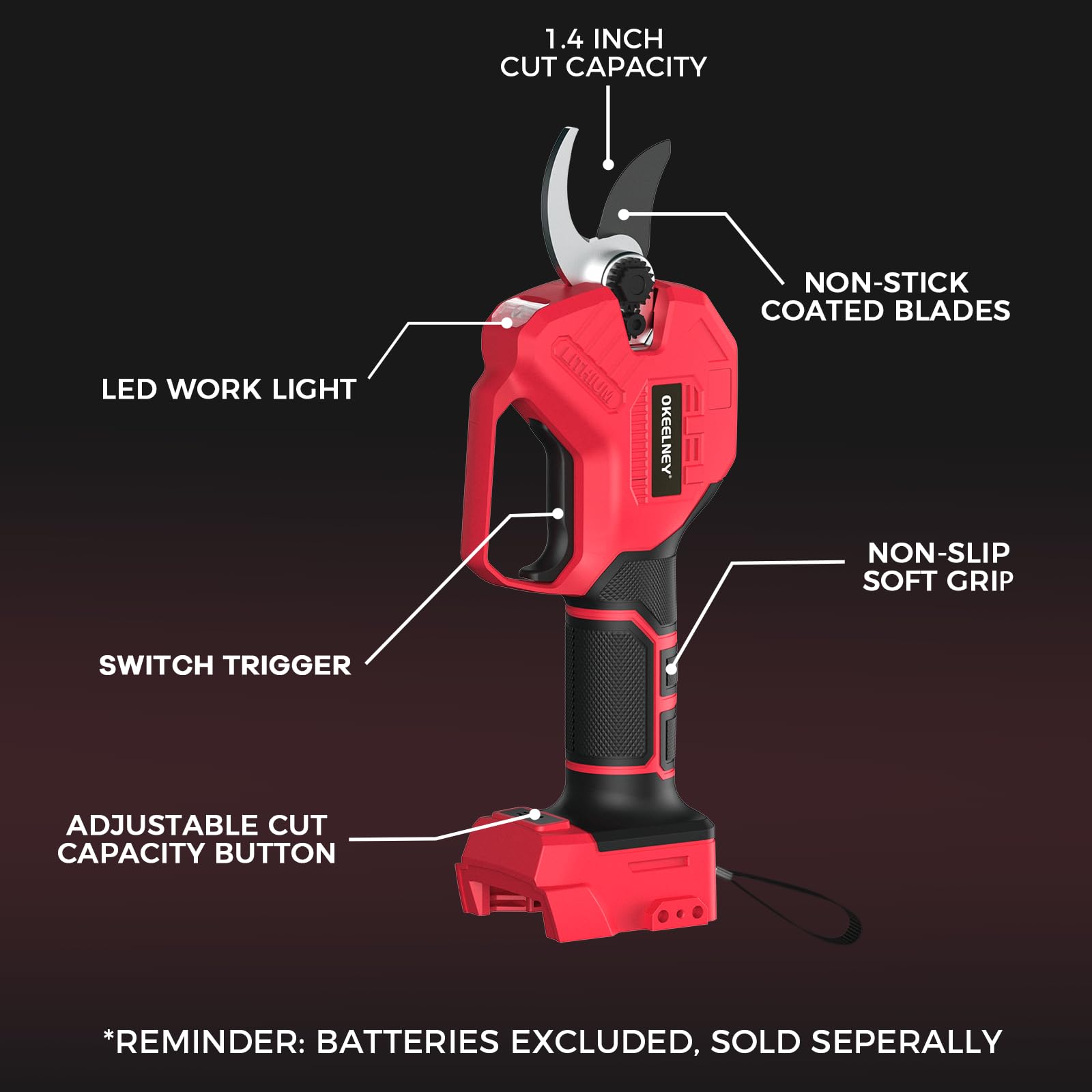 Okeelney tool attached to Milwaukee M18 battery connector for power sharing
