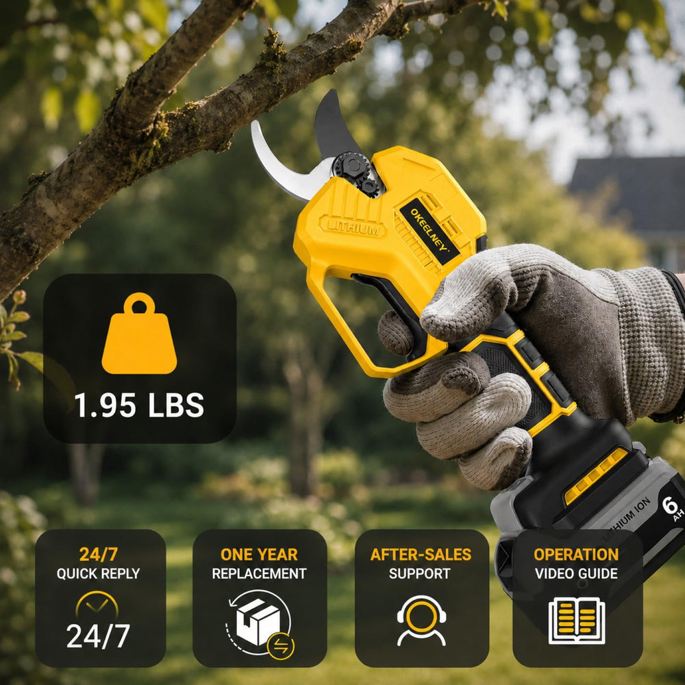 Okeelney held in hand to show scale and ergonomic grip that reduces fatigue