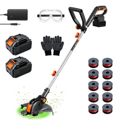 OKIE HOME front view showing lightweight cordless trimmer for easy lawn care
