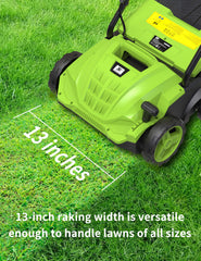 OKKMAX close-up of scarifying and dethatching blades for thorough lawn care
