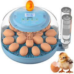 OKKÖBI incubator front view showing controls and clear dome, simplifies monitoring