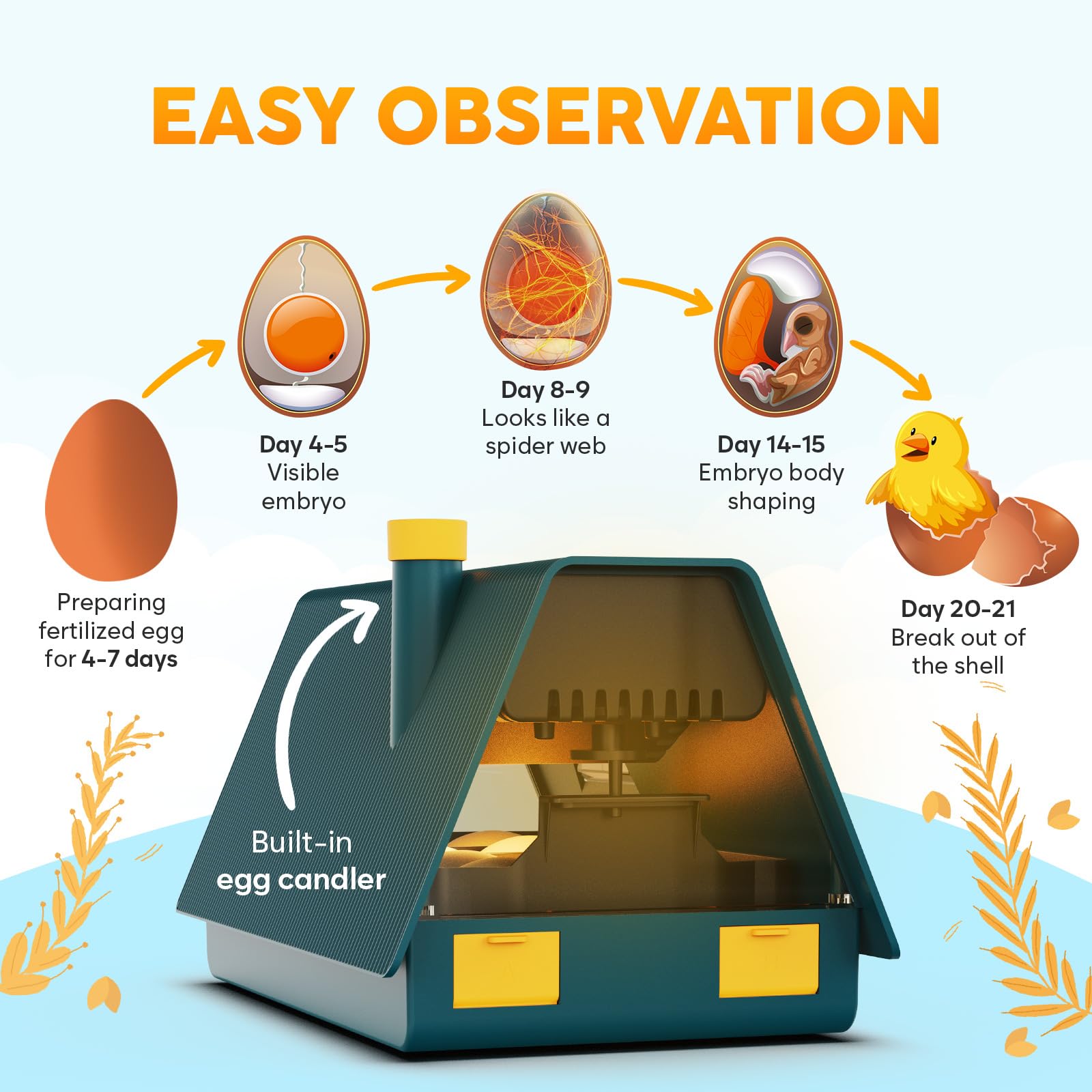 OKKÖBI M10 LED display and controls showing temperature and humidity readouts for precision