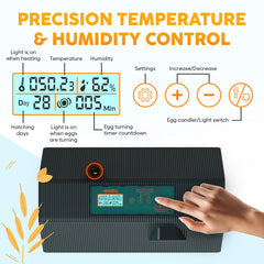Okköbi M10 transparent lid with chimney candler enabling safe egg observation