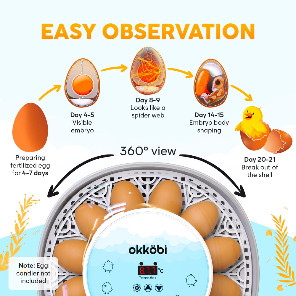 OKKÖBI removable automatic turner tray improving hatch consistency