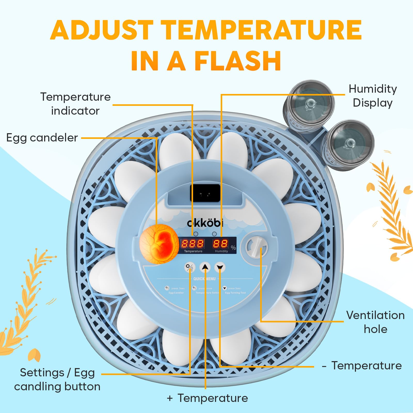 OKKÖBI transparent dome 360° view for clear observation and protection