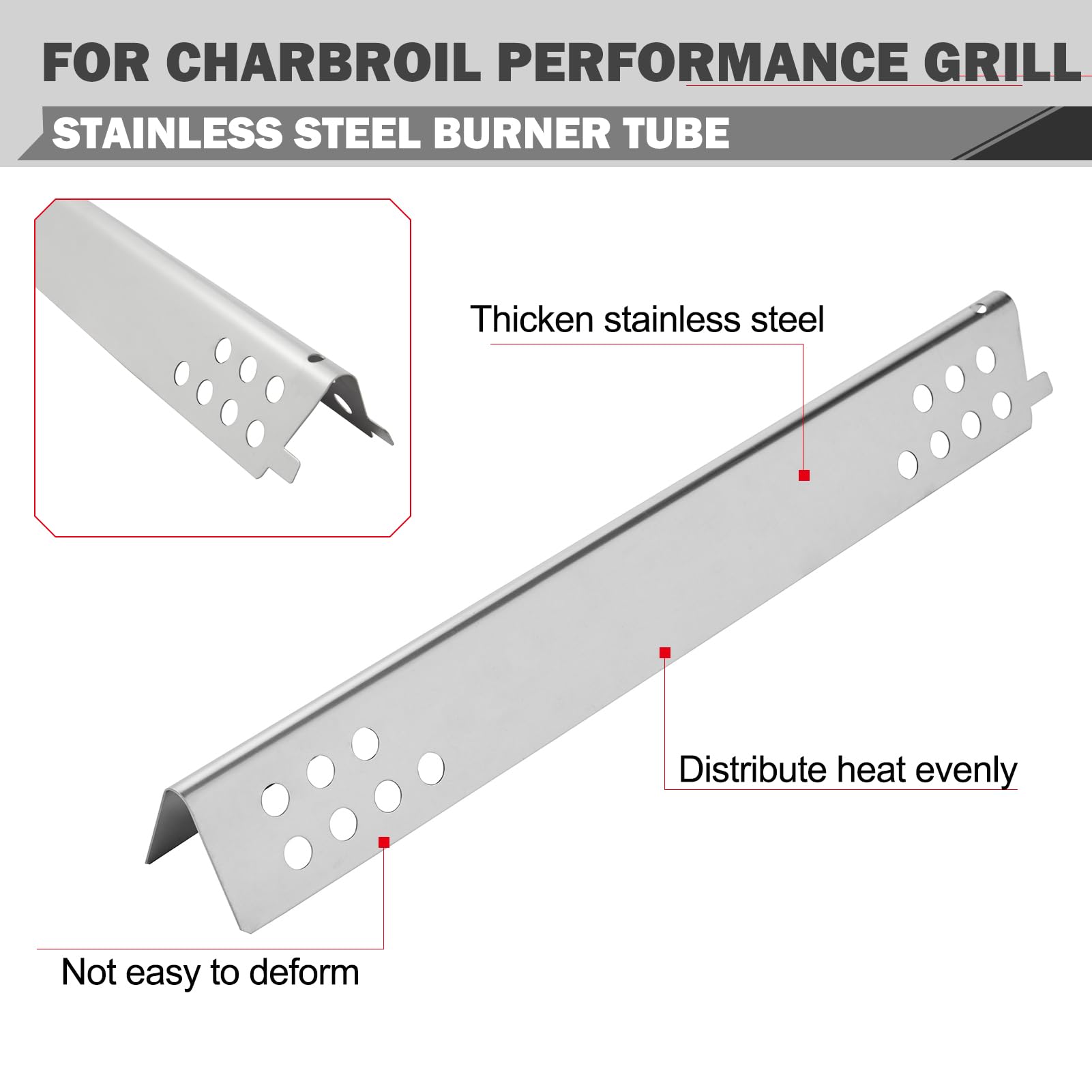 Oklagarden stainless steel burner tubes arranged, preventing corrosion