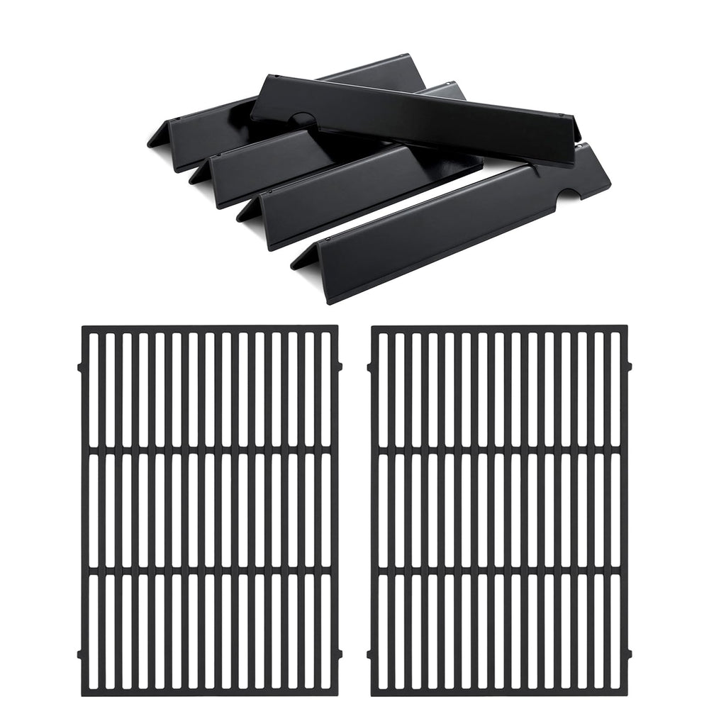 Oklagarden front view of replacement grates and flavorizer bars, fits Genesis II, restores performance