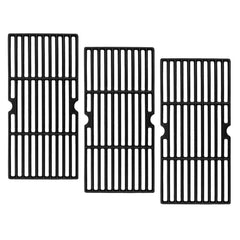 Oklagarden front view of three cast-iron grates showing fit and finish and reliable replacement