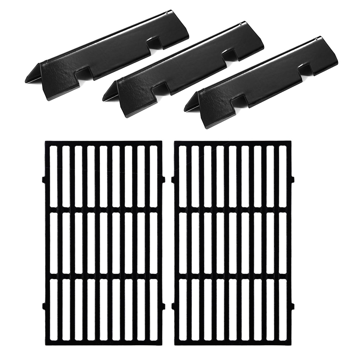 Oklagarden front view showing grates and flavorizer bars for easy replacement
