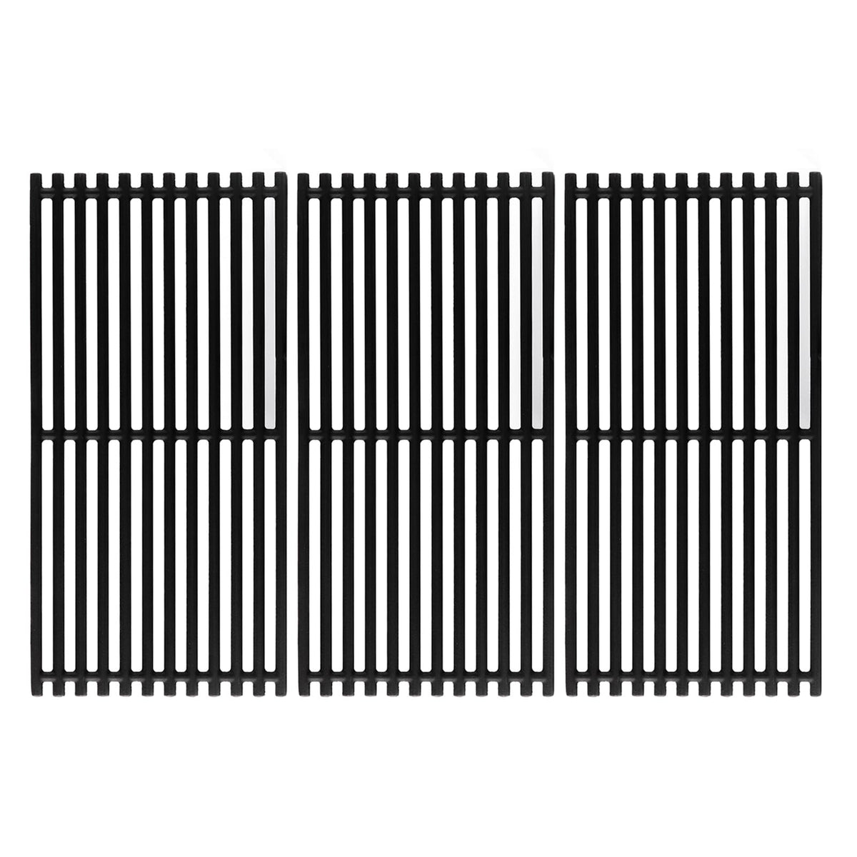 Oklagarden front view of three 17-inch grates showing full coverage and fit