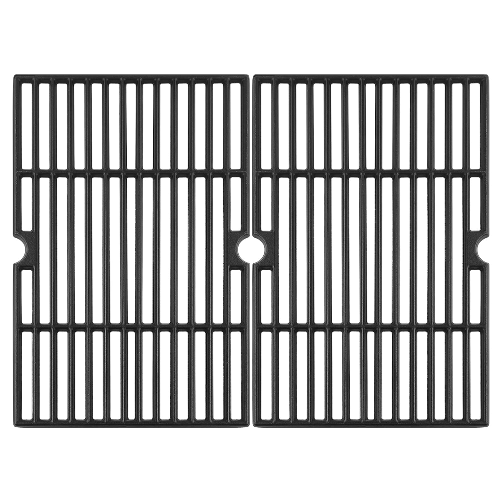 Oklagarden front view of replacement grates showing sturdy cast-iron construction and fit