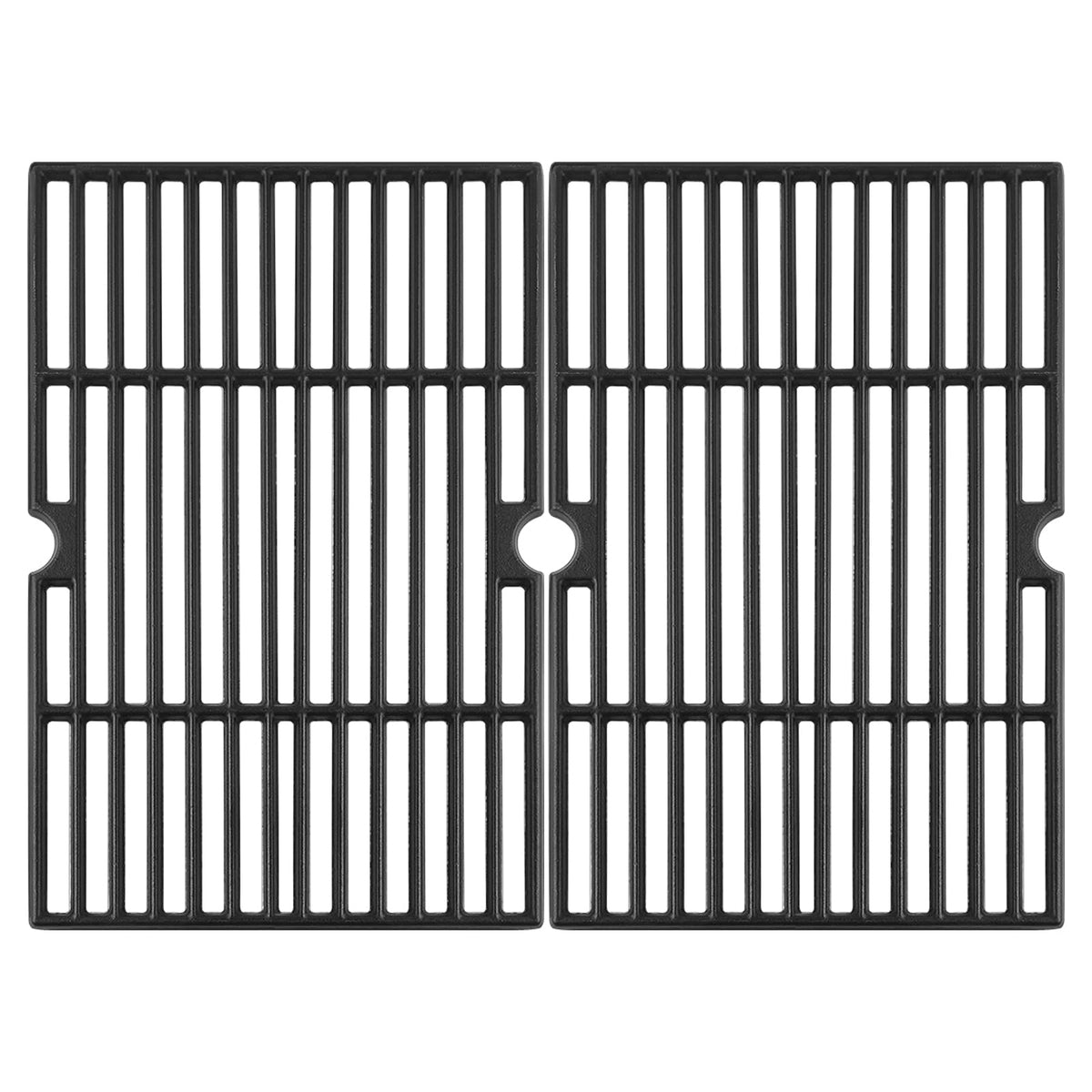 Oklagarden front view of replacement grates showing sturdy cast-iron construction and fit