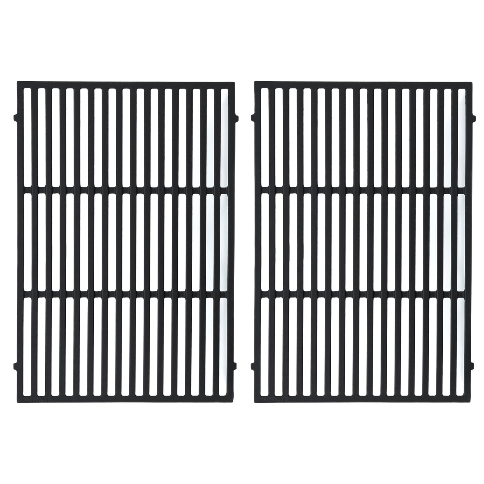 Oklagarden front view of cast-iron grates showing fit and heavy-duty build
