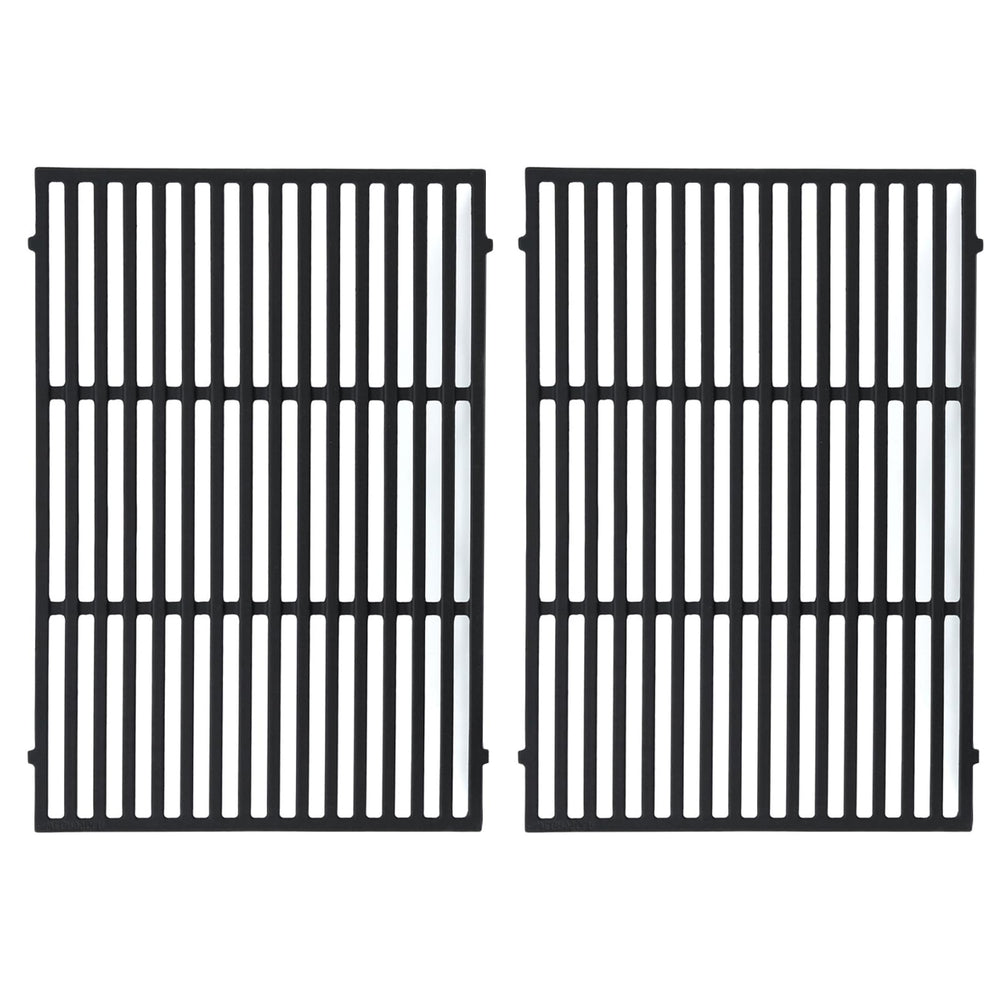 Oklagarden front view of cast-iron grates showing fit and heavy-duty build